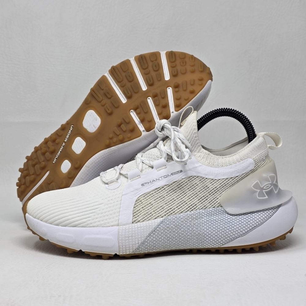 Under Armour Phantom Golf Shoes Women’s Size 7.5 White Gum Sneaker 3027090-100